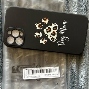 Dog mom phone case block w/leopard print/animal print dog paw for iPhone 12 Pro